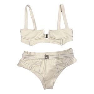 Belted two-piece swimsuit